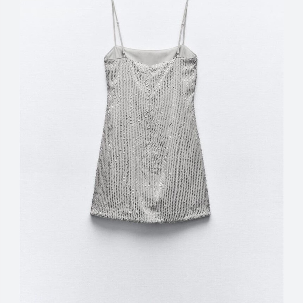 Zara Silver Sequin Mini Dress